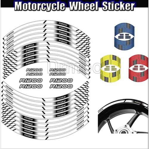 Motorcycle Auto Wheel Sticker Reflective Rim Stripe Tape Motorbike Decal Styling Stickers For BMW R1200GS R1200R ADV