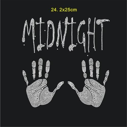 SINUAN Rhinestone Transfers Motif Rhinestones Iron Patches For Clothing 10Pieces/Lot Clothing Appliques Rhinestone Decorations