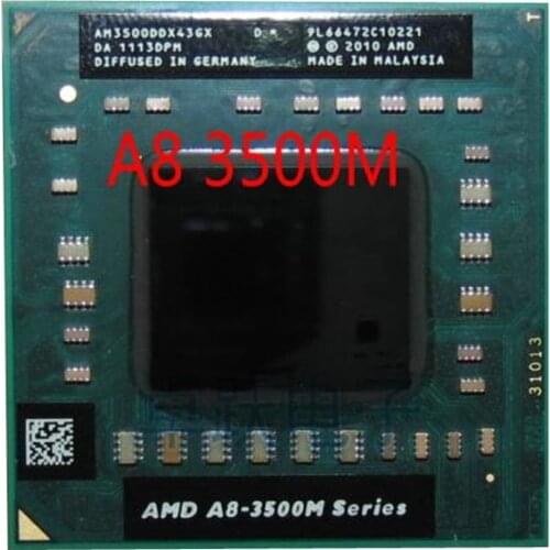 Original AMD Quad-Core A8-3500M 1.5Ghz Socket FS1 A8 3500M AM3500DDX43GX A8-Series notebook APU Notebooks laptop free shipping
