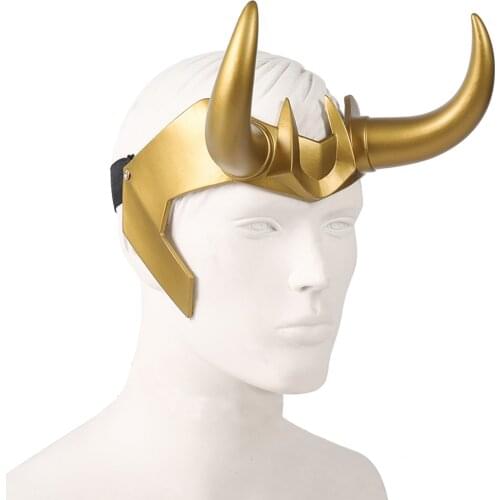 Loki PVC Mask Headgear Halloween Party Costume Props