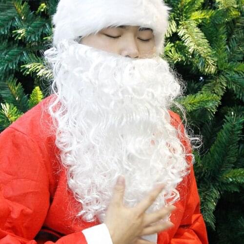 Christmas Adult Child Cosplay Santa Claus White Beard 2018 Beautiful Christmas Show White Old Man Beard Christmas Fancy Beards
