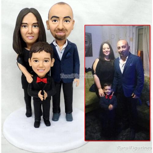 OOAK family custom figurine Personalized customized sweet love wedding cake topper doll gift favor birthday parent gift souvenir