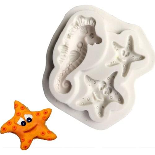 Sugarcraft hippocampi/Sarfish Silicone mold fondant mold cake decorating tools chocolate mold baking molds