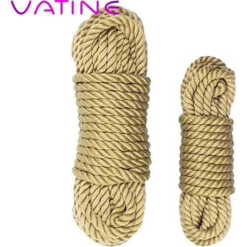 VATINE 5m 10m Flirting Soft Cotton Rope Slave SM Bondage Rope Roleplay Fetish Sex Toys for Couples Restraint Adult Game