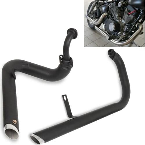 Stainless Motorcycle Exhaust Pipe With Muffler Silencer For Yamaha Virago V Star Dragstar125 XV125 Drag Star XV 125 XV250 XV 250
