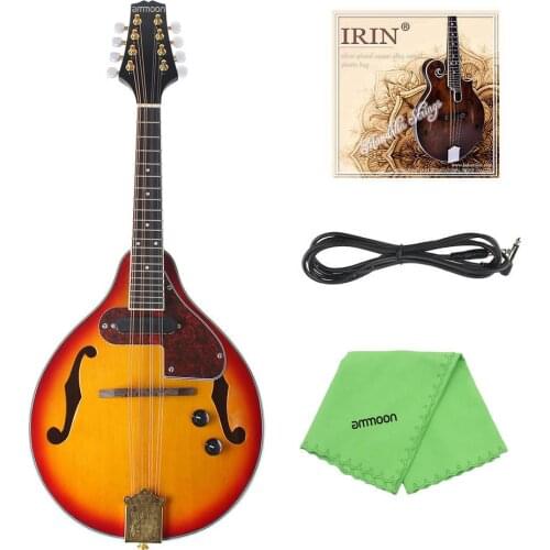 Top Quality 8-String Electric Mandolin A Style Rosewood Fingerboard String Instrument with Cable Strings Cleaning Cloth