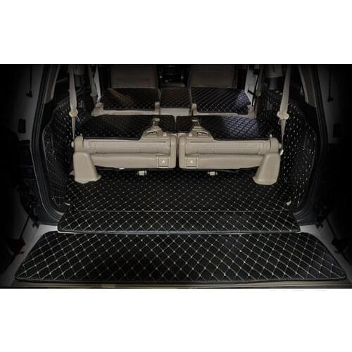 High quality! Full set car trunk mats for Lexus LX 570 7 seats 2019 waterproof cargo liner mats boot carpets for LX570 2018-2008