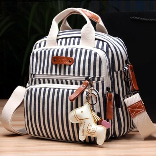 High Level Canvas Colorful Mommy Diaper Bag Baby Nappy Bags Maternity Mommy Women Backpack/Handbag/Messenger Three-In-One Bag