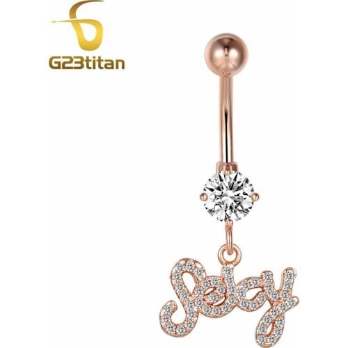 Sexy Womens Beach Style Body Chain Sex Belly Piercing Summer Womens Accessories Rose Gold Stainless Steel Belly Button Jewelry