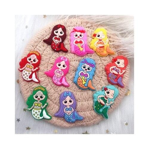 10pcs Fashion Korean Cartoon Mermaid Princess Modeling Material for Colorful Princess Hair DIY Clip Material Dance Party Hairpin
