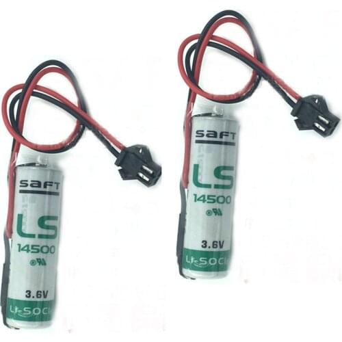 Genuine SAFT LS14500 ER14505 AA 14500 3.6V 2600mAh Lithium PLC Battery Pack with SM Plug for Facility Equipment Spare Generic