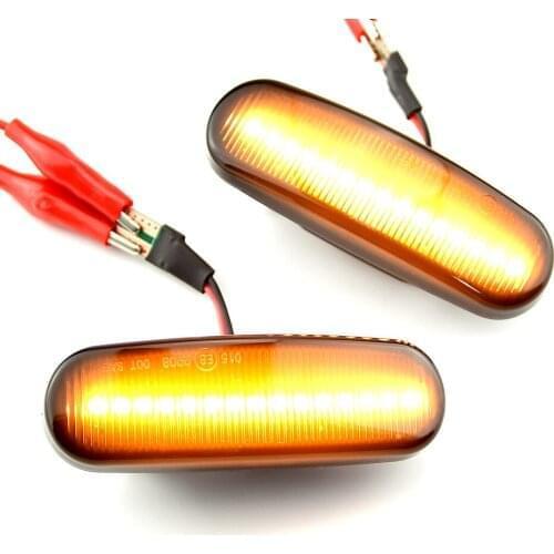2x LED Side Repeater Indicator Light For Fiat Abarth Grande Punto Doblo Fiorino Idea Multipla Panda Qubo Stilo MultiWagon Linea