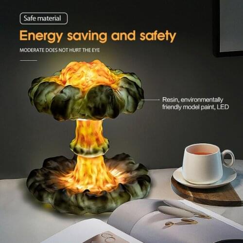 DIY 3D Lamp Simulated Explosion Mushroom Cloud Led Night Light For Home Decoration Decorative 3D Table Lamp For Bedroom Gifts