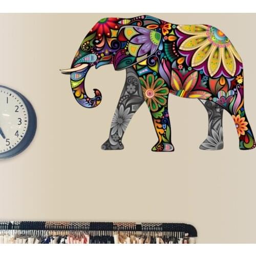 3D Animals Stickers Decorations Living Room Bedroom Elephant Wall Art Wallpaper Waterproof Removed and Beautify DIY Home Decor