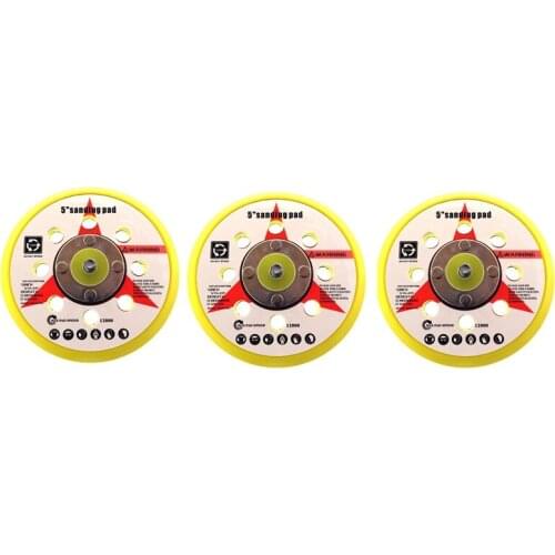 5-Inch 8-Hole Support Sanding Pad 125 mm Sanding Disc Support Pad M8 Threaded Hook and Loop Abrasive Tool