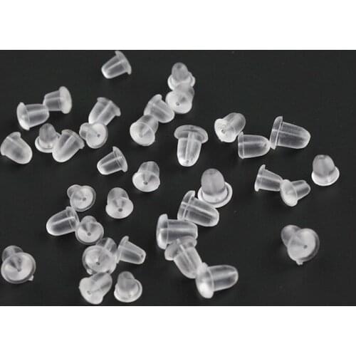 500Pcs Clear Earrings Back Plastic Earplug High-grade Earrings for Ear Jewelry Accessories Fixed DIY Ear Jewelry Accessories
