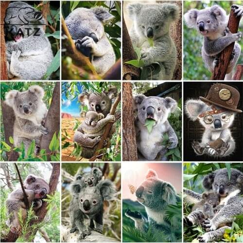 Diamond Painting Koala Portrait Animal Embroidery Cross Diy Diamond Painting Mosaic Art Gift Cartoon Cross Stitch Home Decor