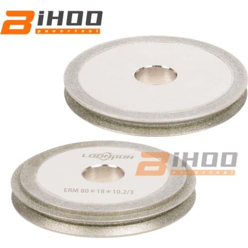 80mm Diamond Grinding Wheel Milling Cutter Grinder Grinding Cutting Wheel for Carbide Tungsten Steel 10.6mm Thickness