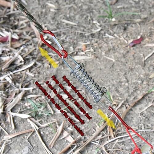 Aluminium Wind Rope Buckle High Strength Spring Hook Buckle Camping Portable Outdoor Elements for Camping Hiking