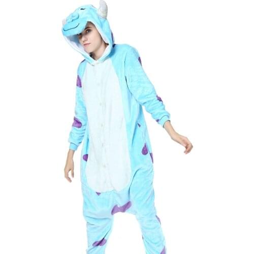 2020 New Adult Flannel Cosplay Costume Monster Onesie Costumes For Unisex Create Dance Fancy Pajama Halloween Party