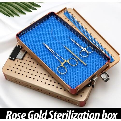 Imported silica gel sterilizing box aluminum alloy sterilizing box for micro-ophthalmic surgery tools and instruments