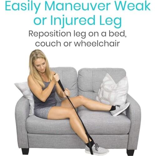 Pack of 2 44' Leg Lifter Strap Rigid Foot Loop Lifting Device Mobility Aid