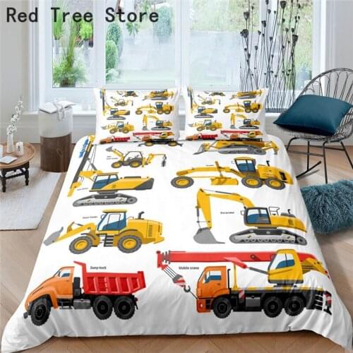 Boys Kids Truck Toy Bedding Set Cute Design Luxury 3d Duvet Cover Sets Comforter Bed Linen Twin Queen King Single Size Dropship