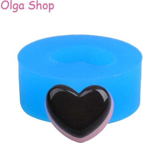 GYL012 Heart Cupcake Tart Bottom Silicone Mold - Miniature Food Cake Decorating Candy Chocolate Resin Jewelry Cabochon Clay