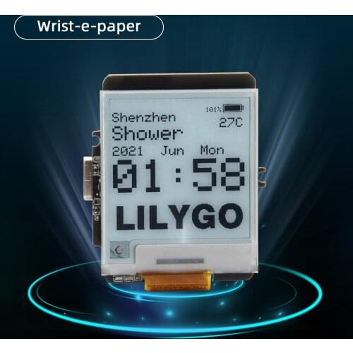 LILYGO® TTGO 1.54 Inch Wrist E-paper ESP32 4MB FLASH Support WIFI/Bluetooth for Arduino