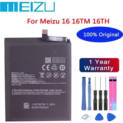 Meizu High Quality 100% Original Battery 3010mAh BA882 For Meizu 16 16TM 16TH Mobile Phone Batteries