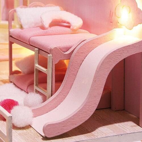 1/12 DIY Wooden House Toy Wooden Miniature Dollhouse toys Kit Craft Kits