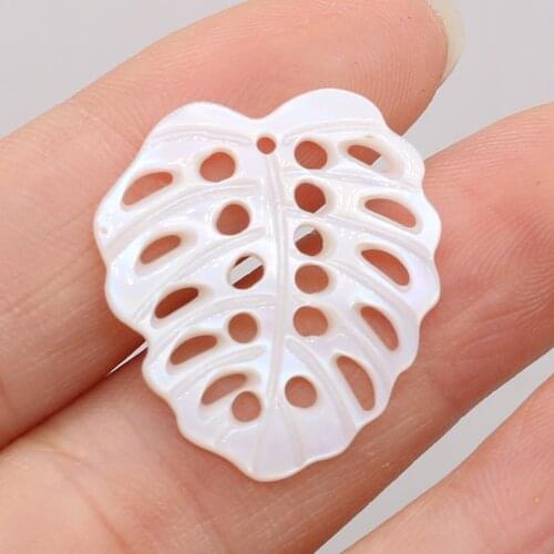 Fashion Mother of Pearl Shell Beads Pendant Leaf Natural Freshwater Shell Charms for Jewelry Making DIY Necklace Earring 3Pcs