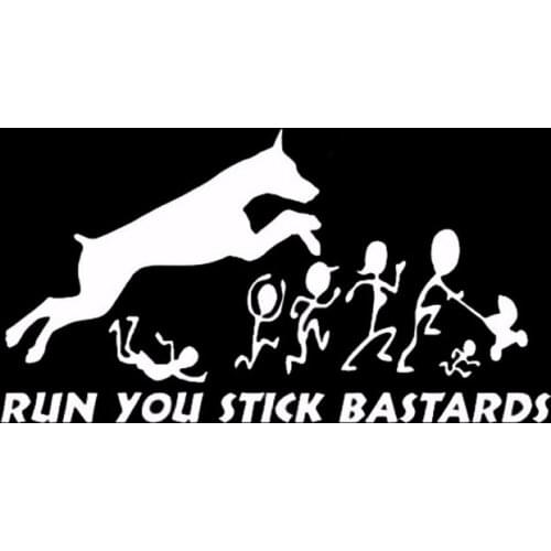 Hot Sale Doberman Stick Family Decal Sticker Run Stick Car Truck Window Car Stying jdm