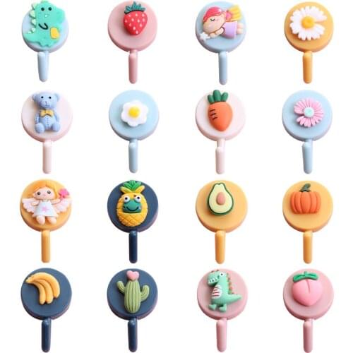 New Cute Animal Wall Hook for Key Holder Coat Towel Hanging Plastic Mask Holder Bathroom Organizer Wall Decor Home Accessories