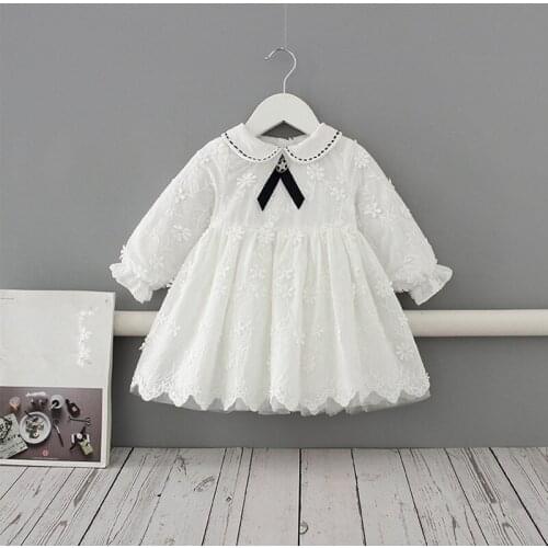 Girls Princess Dress Kids Baby Party Wedding Dresses for Girls Long Sleeve 1st Birthday Dress Infant Clothing Baby Girl Clothes