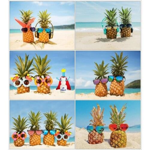 KAMY YI Pineapple Beach Sunglasses Diamond Painting Cross Stitch 5D Diy Full Diamond Embroidery Mosaic Home Decoration