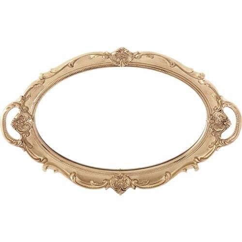 Makeup Mirror Tray Vanity Perfume Jewelry Serving Tray Dresser Table Decor