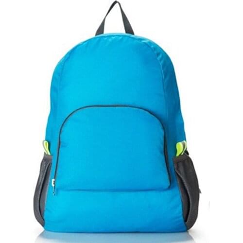 Portable Fashion casual Travel Backpacks Zipper Soild Nylon Back Pack Daily Traveling Women men Shoulder Bags Folding Bag