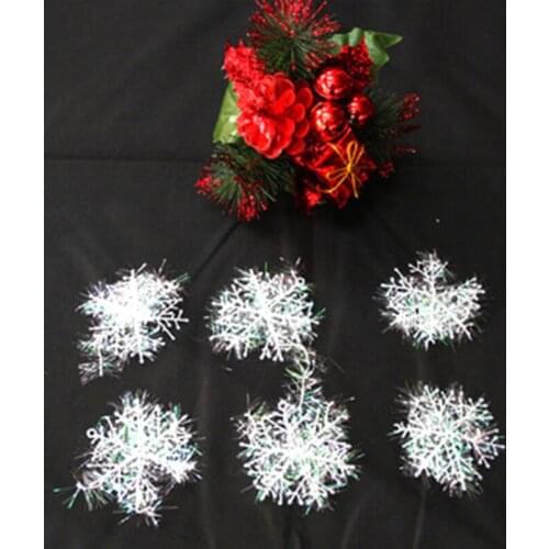 6pc Plastic snow 6cm Christmas tree decorations for home snowflake xmas navidad new year santa claus decoration ornaments decor