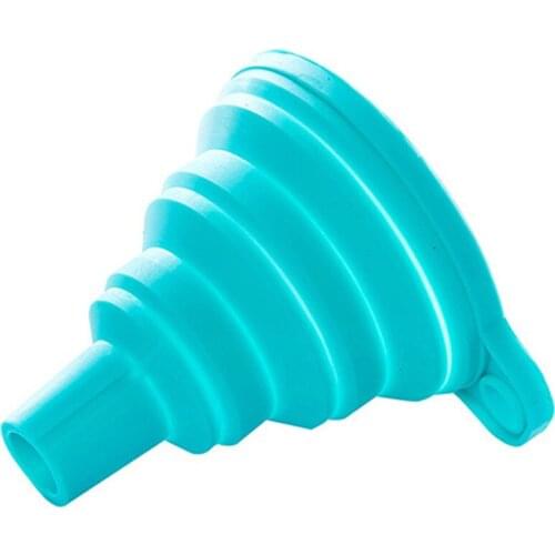 Three in a bag！silica gel folding funnel food grade silicone folding telescopic long neck funnel liquid split small funnel