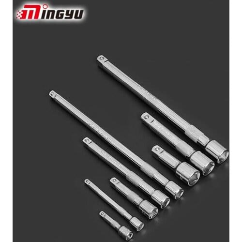 1/4" 3/8" 1/2" Ratchet Wrench Extension Bar Adapter CRV 50-250mm Plug Removing Drive Adapter Long Ratchet Socket Rod Tools