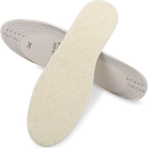 Winter Wool Velvet Warm Insole For Shoes Men Women Thickened Lambshoe Insole Shoe Pad Can Be Cut