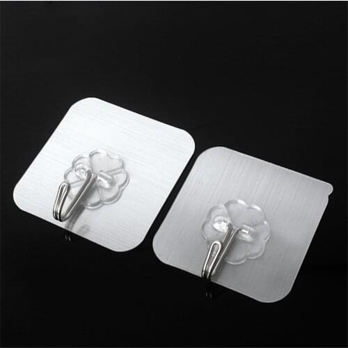 1/5/10Pcs Strong Transparent Suction Cup Sucker Wall Hooks Hanger For Kitchen Bathroom 6*6cm Wall Hooks Storage Supplies