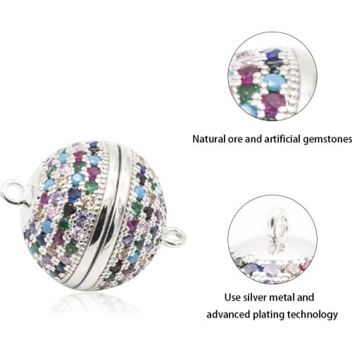 1pcs 8mm-16mm Fashion gold and silver rose gold magnetic buckle necklace bracelet buckle hook DIY high quality jewelry