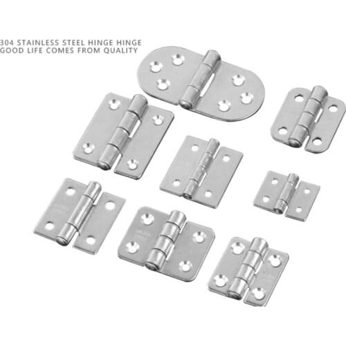 1pcs Thick 2mm/2.5mm Flat Hinge 304 Stainless Steel Cabinet Doors Windows Hinge Wooden Box Silent Hinge