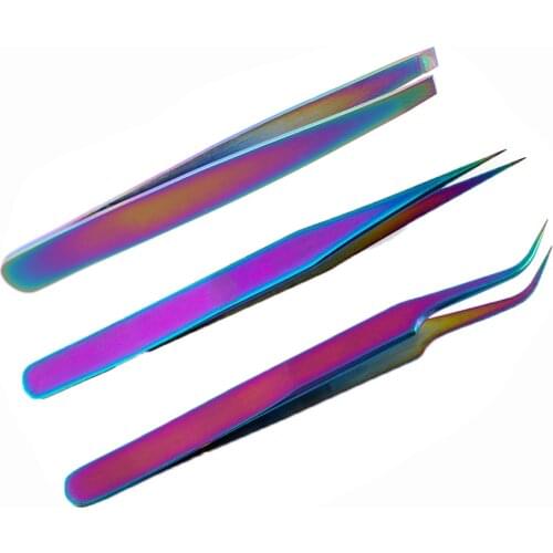 1PC Angled Slanted Eyebrow Tweezers Stainless Steel Face Hair Removal Eye Brow Trimmer Eyelash Clip Cosmetic Beauty Makeup Tool