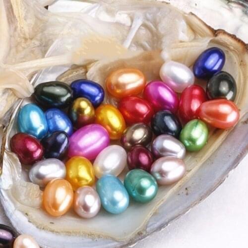 10/20/50pcs Pearls 6-7mm Mixed Colored Wish Pearl Mussel Pearl Oyster Pearl for Pendant DIY Pearl Decorations