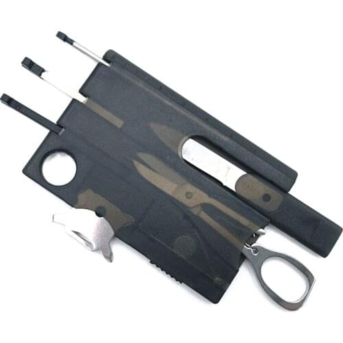 10 In 1 Pocket Credit Card Portable Multi Tools Outdoor Survival Camping Equipment 1 Box Portable Hiking Card Tools Gear