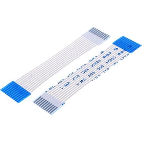 100pcs Flexible Flat Cable FFC 10 PIN 1.0 mm pitch different ends Length 60 70 80 100 120 150 200 250 300 400 450 500 600 700mm