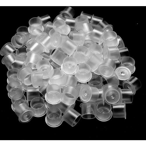 1000Pcs Plastic Tattoo Ink Cups Transparent 4 sizes Permanent Makeup Pigment Caps Tattoos Color Cups Tattoo Accessories New